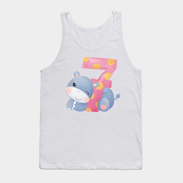 Number 7 Tank Top by O2Graphic